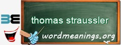 WordMeaning blackboard for thomas straussler